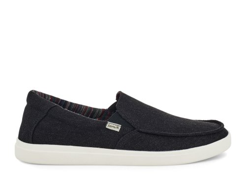 Férfi Tornacipő - Sanuk Sideline 2 Hemp Slip-on - Sanuk Fekete Cipő TLNSMG023